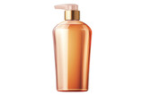 Plastic shampoo bottle isolated on transparent background