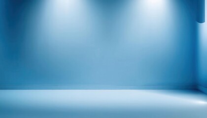 Poster - minimal blue gradient backdrop for product photography and digital design with soft lighting and studio aesthetics