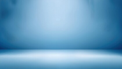 Poster - minimal blue gradient backdrop for product photography and digital design with soft lighting and studio aesthetics