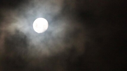 Wall Mural - moon and clouds at night