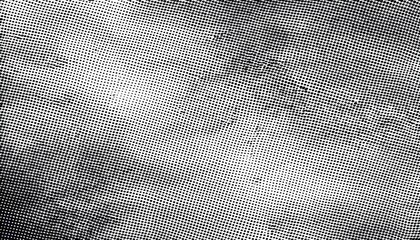 Poster - halftone abstract texture overlay with black dots on white background for retro graphic design or vintage print effect

