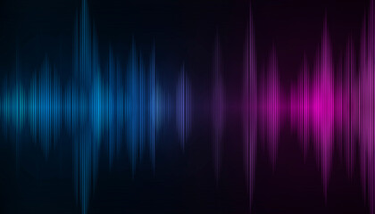 Wall Mural - abstract neon background. sound wave design element.
