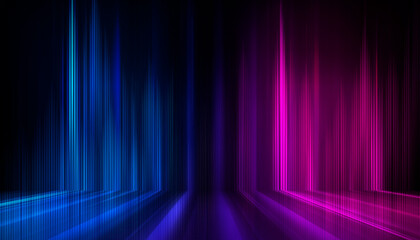 Wall Mural - abstract neon background. sound wave design element.