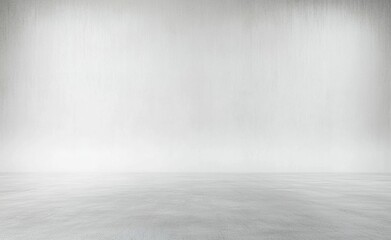 Fototapete - White, empty studio background featuring a subtle fog effect. Ideal for product presentation, wall mock-up, and space showcase in a minimalist style
