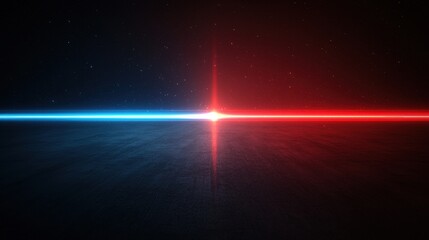 Wall Mural - Red and blue light streaks create a fast motion blur effect on a black background, evoking speed and futuristic digital art style
