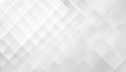 Poster - subtle geometric plaid texture pattern with overlapping white and gray diamonds for modern background or minimalist design

