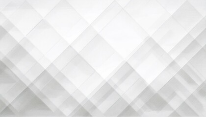 Poster - subtle geometric plaid texture pattern with overlapping white and gray diamonds for modern background or minimalist design

