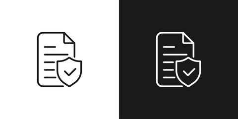 Protected document icon. Documentation protection. Hacking security vector icon