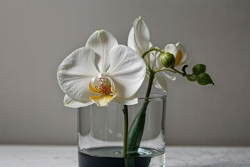 Wall Mural - white orchids  in vase