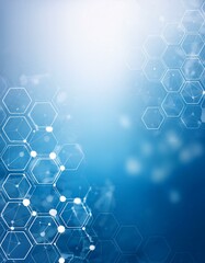 white and light blue gradient background with a molecular design, perfect for medical and scientific