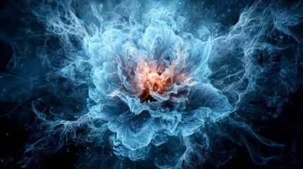 Leinwandbilder - Ethereal energy flowing through cosmic landscapes of vulnerability and beauty