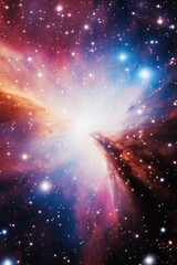 Wall Mural - Nebula galaxy starburst illuminating cosmic colors, universe exploration, celestial phenomenon, astronomy space background, infinite stars