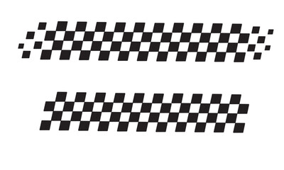 racing flag vector icon on white background. checkered flag. start and finish crossed flag. racing f