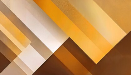 Poster - modern geometric abstract with sharp angular golden and brown lines, architectural illusion, minimalist background design