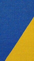 Wall Mural - Blue and yellow textured fabric diagonal split background