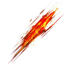 Wall Mural - vibrant explosion of red and yellow sparks isolated on black background