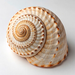 Wall Mural - seashell on white background