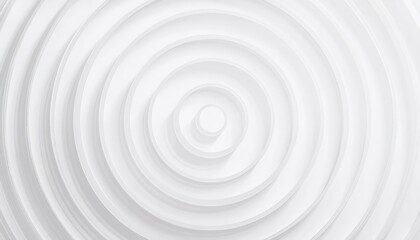 Aufkleber - monochrome white concentric circle pattern with embossed texture, abstract geometric background for minimalistic design projects

