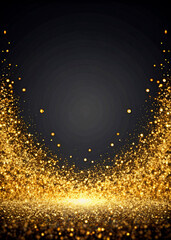 Canvas Print - golden stars background