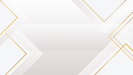 Wall Mural - elegant white and gold geometric background