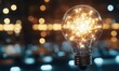© Azril - Illuminated lightbulb, creative idea, glowing network, abstract background, for inspiration