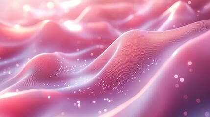 Wall Mural - abstract pink waves digital mesh background