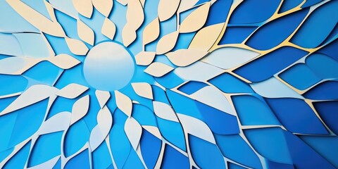 Wall Mural - Abstract blue business background with circular symbol for modern design concepts