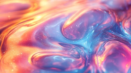 Wall Mural - Abstract Colorful Swirling Liquid Texture Background