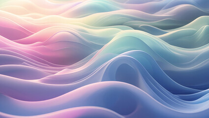 Wall Mural - Ethereal waves of harmonious gradients undulate seamlessly