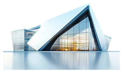 Exploring modern architectural designs in urban settings isolated on transparent background