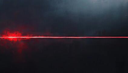 Wall Mural - red laser beam across dark textured background, abstract design