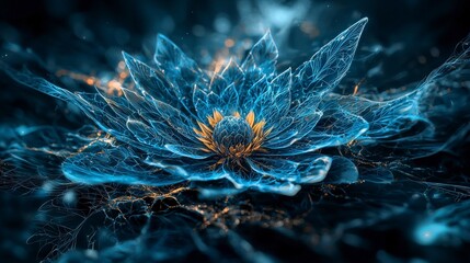 Leinwandbilder - Delicate blooming essence abstract garden digital art ethereal atmosphere close-up view nature’s whispers