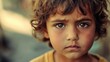 © Andrii  - Sad Middle Eastern children in distressful situation