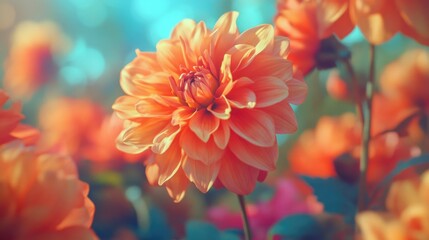 Canvas Print - Orange Flower in Field