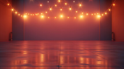 Wall Mural - empty space white background front view neon glow _001