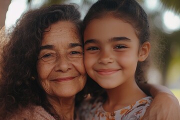 Wall Mural - Woman and Girl Hug