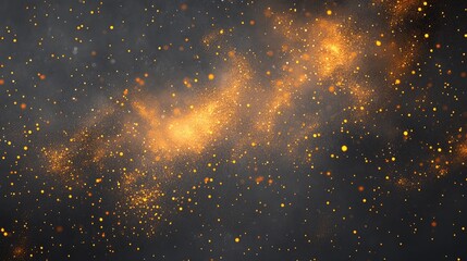 Wall Mural - abstract digital background with golden yellow highlights over a deep gray gradient.