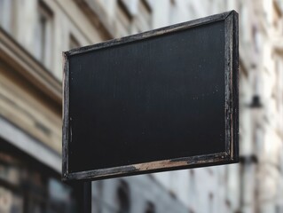 Canvas Print - Black Sign on Building Entrance