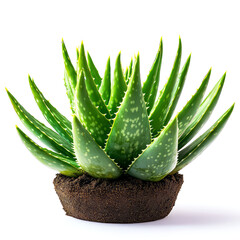 Wall Mural - Aloe Vera Plant: A Detailed Close-up of a Vibrant, Healthy Succulent