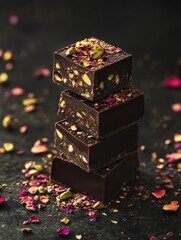 Wall Mural - Pistachio and Rose Petal Chocolate Bars