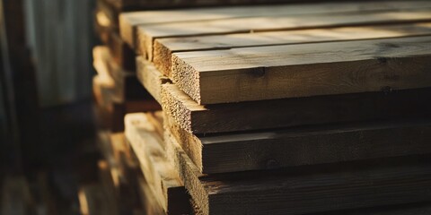 Wall Mural - Wood Pile on Table