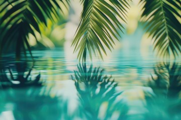 Palm Tree Over Pool