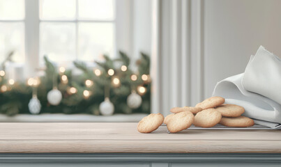 Delightful Holiday Cookies: A Cozy Kitchen Moment Captured with Festive Décor and Sweet Treats for Culinary Enthusiasts