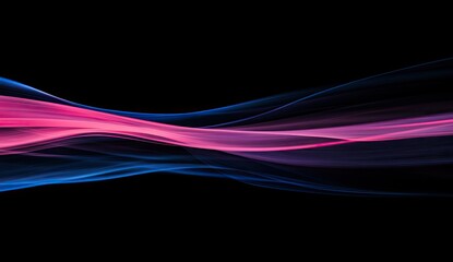 Wall Mural - pink blue smoke waves abstract dark background design