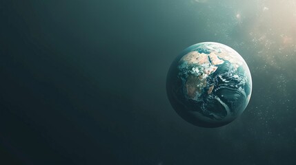 Wall Mural - A planet is floating in space