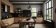 © RaksaLinggo - Modern Rustic Kitchen Design With Wooden Cabinets And Island