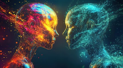 Abstract Digital Representation of AI Agents Collaborating
