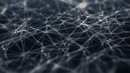Wall Mural - abstract network connections, digital data flow, dark background, technology concept, website banner