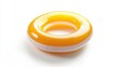 © Innavector - A vibrant yellow and white inflatable ring rests on a smooth white surface, showcasing its bright colors and appealing design.
