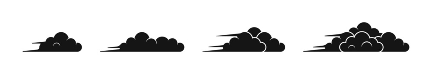 Wall Mural - cloud shpes. clouds. cloud silhouettes. cloud vector icons. vector clouds